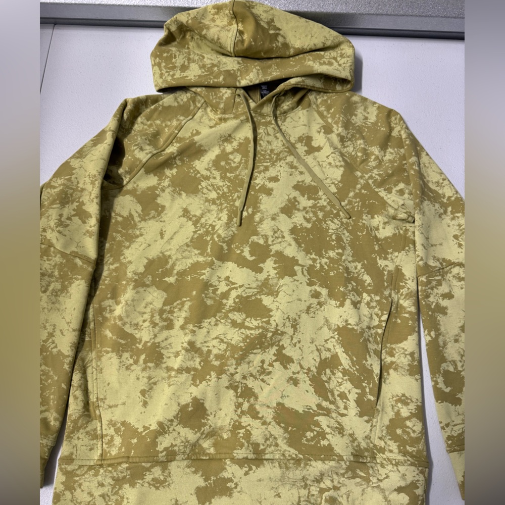 Clean Lululemon City Sweat Green Print Pullover Hoodie